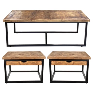 Decor Villa Sumatra Set Of 3 Coffee Tables Bunnings Warehouse