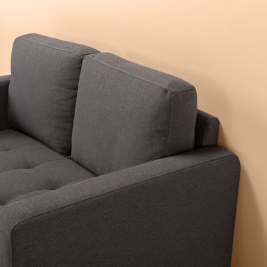 Zinus 2 Seater 135cm Steel Grey Modern Loveseat Sofa Bunnings Warehouse